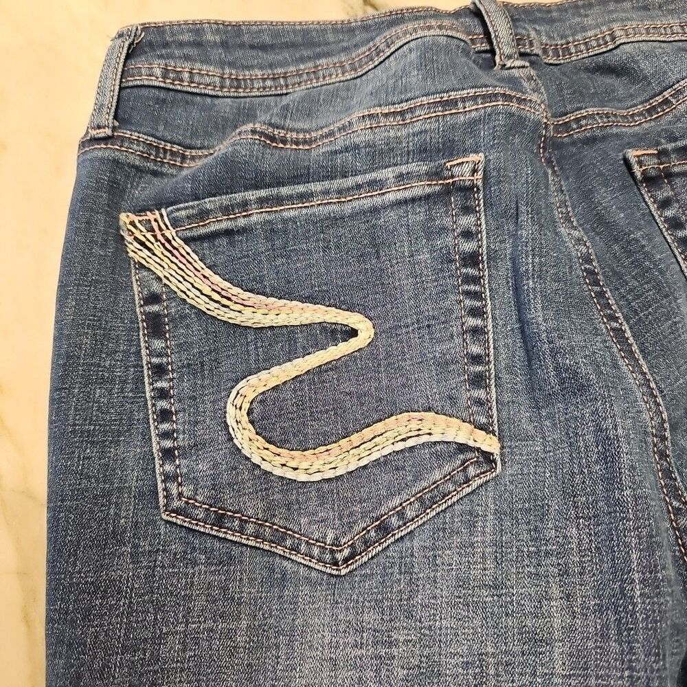 Seven7 Women's 8 Jeans Stretch Skinny Ankle Pink Stitching Seven 7 - Picture 8 of 12